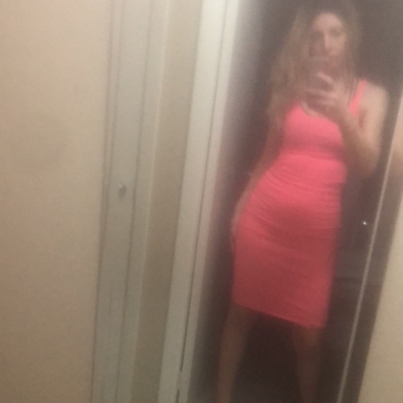 Neon pink summer tank dress - Picture 4 of 4